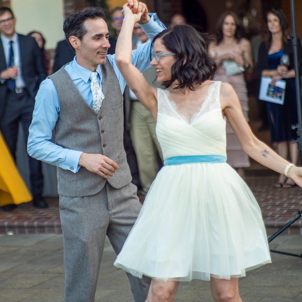 white BHLDN + HITHERTO Fleur Tulle Dress perfect for elopement or rehearsal!